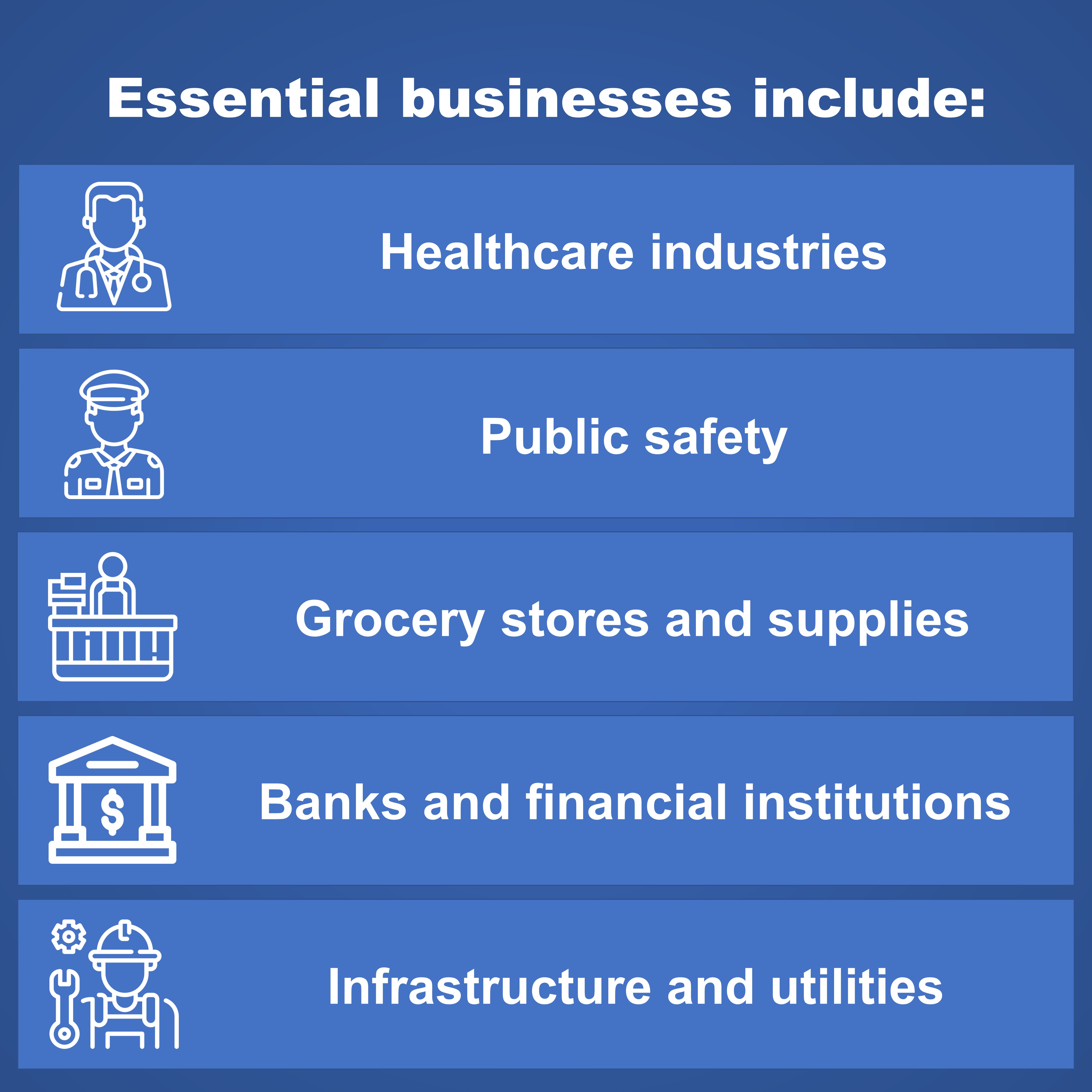 essential businesses