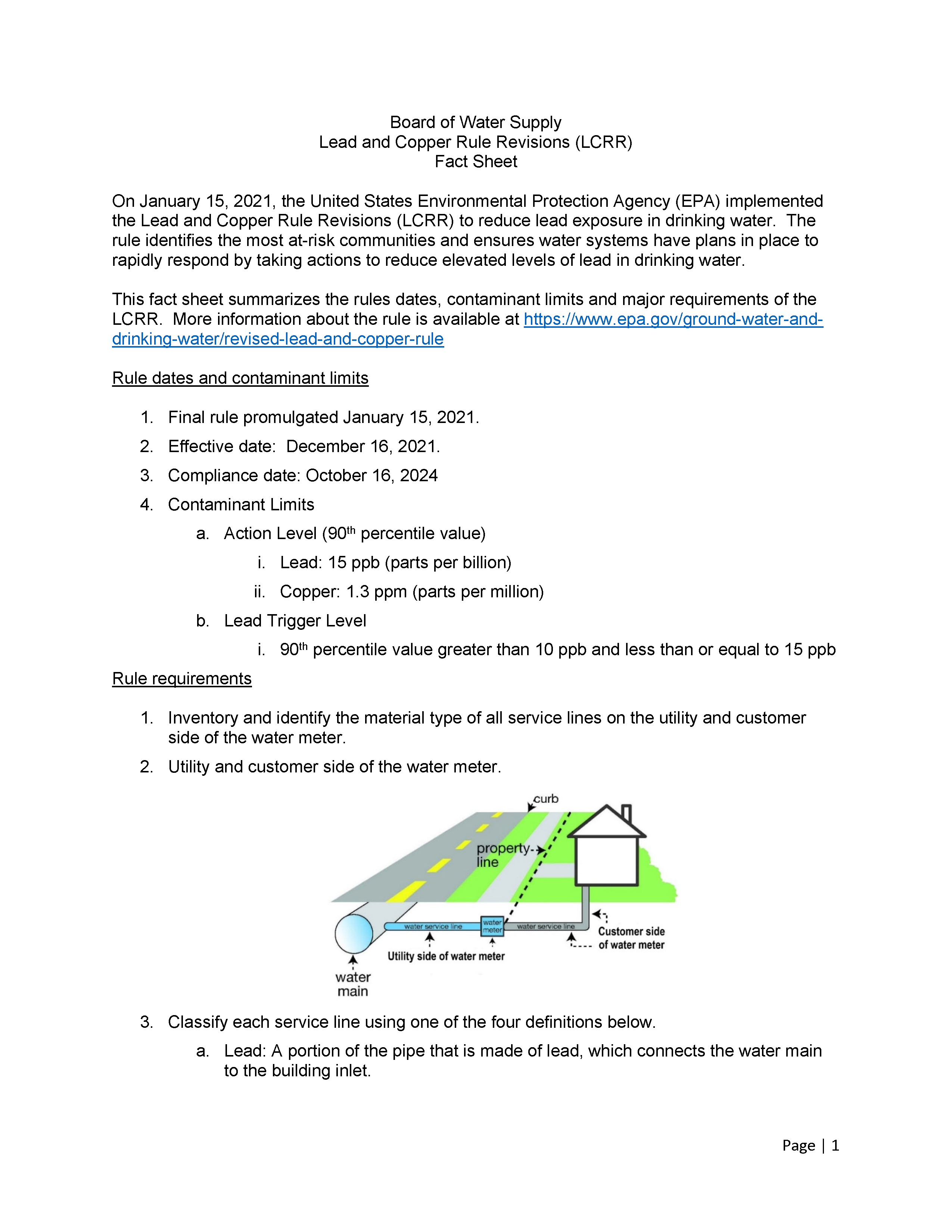 lead and copper rule revision fact sheet