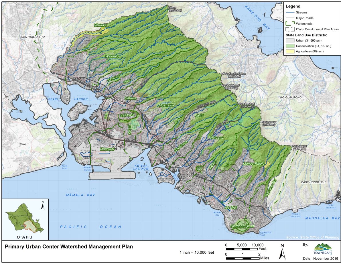 primary urban center watershed management plan map