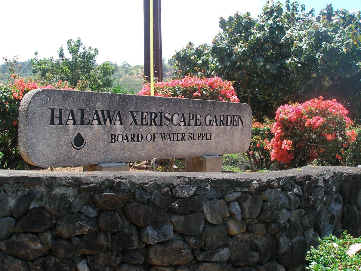halawa xeriscape garden sign